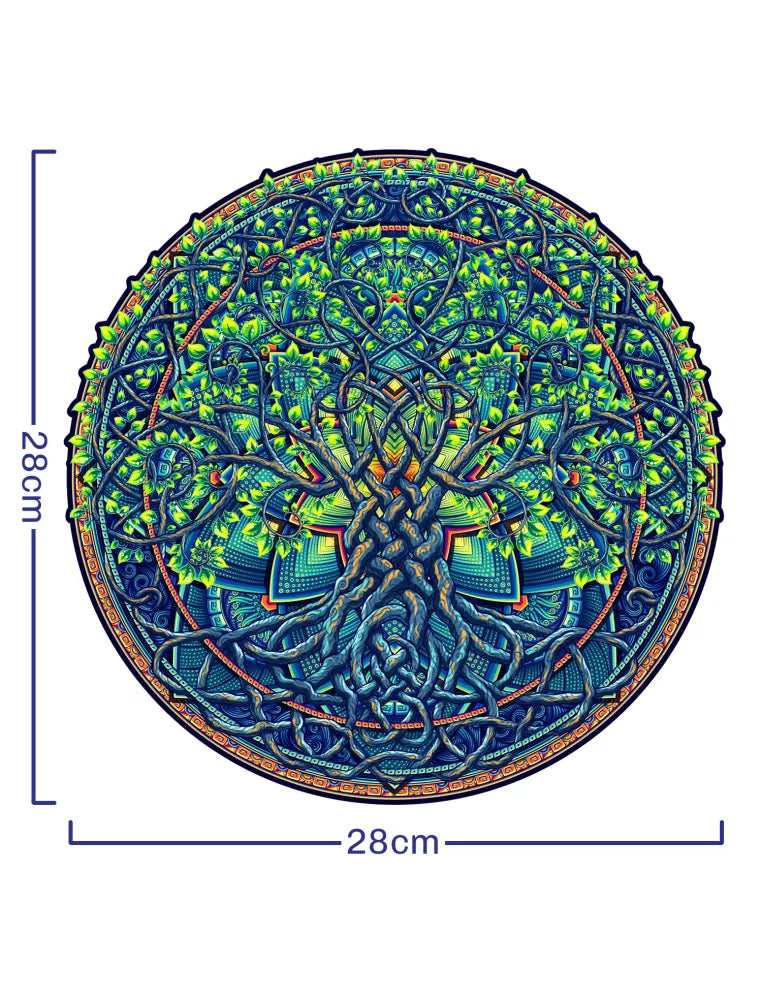 Mandala Drzewo Życia – drewniane puzzle ADAWOO, ujęcie produktu 10