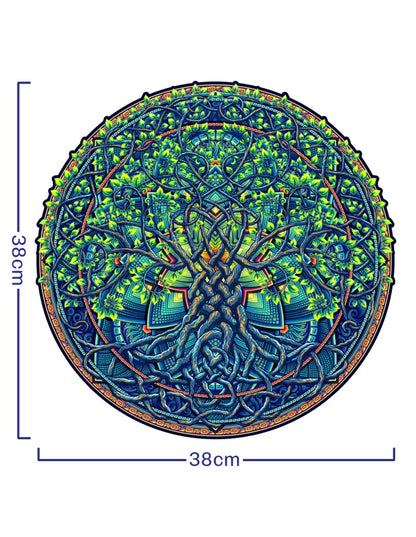 Mandala Drzewo Życia – drewniane puzzle ADAWOO, ujęcie produktu 11