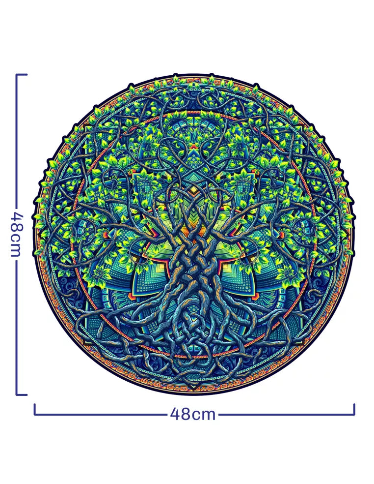 Mandala Drzewo Życia – drewniane puzzle ADAWOO, ujęcie produktu 12