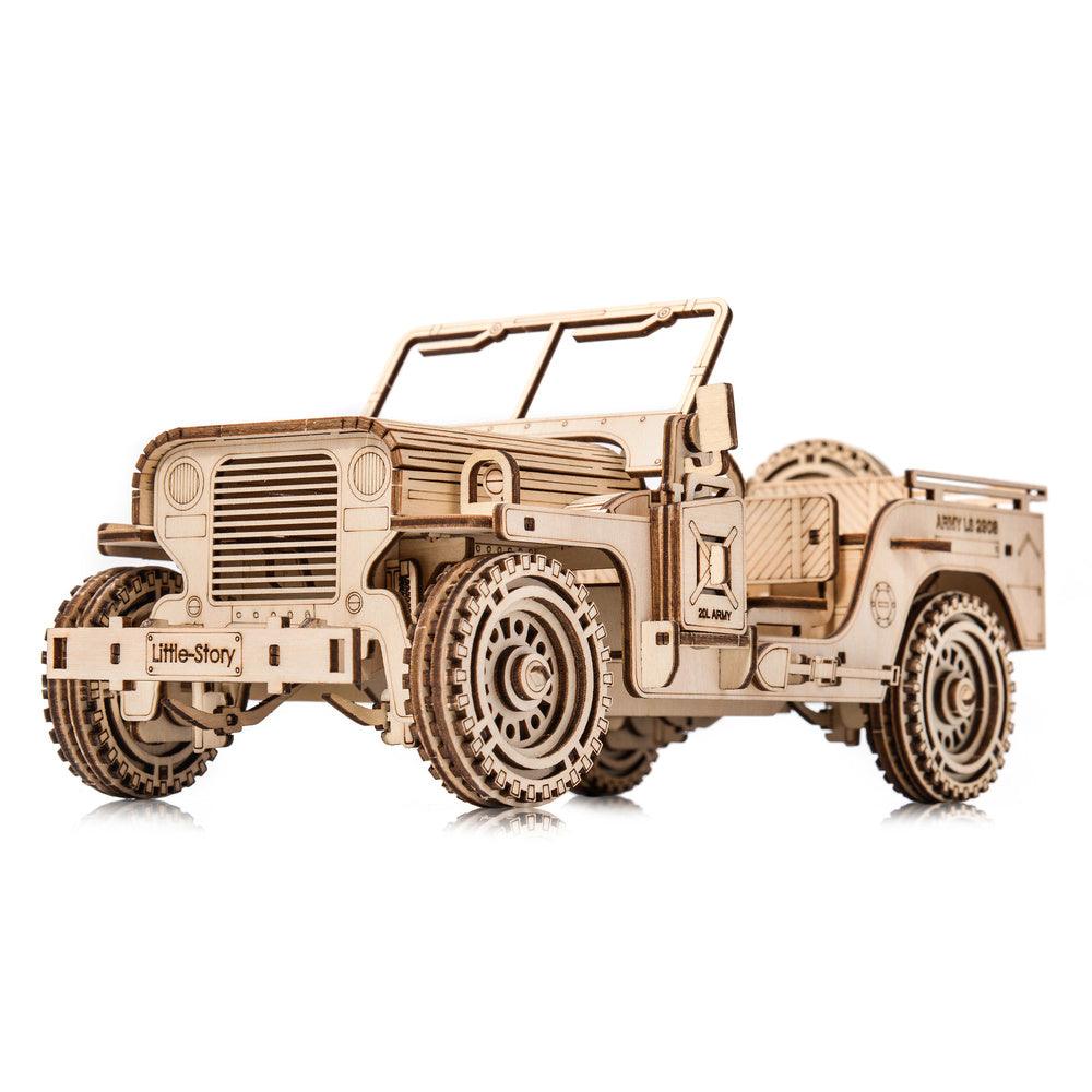 Wojskowy Jeep | Little Story - Wooden Toys World