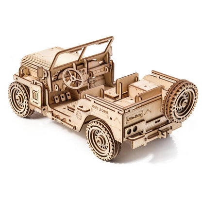 Wojskowy Jeep | Little Story - Wooden Toys World