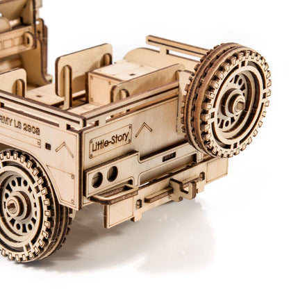 Wojskowy Jeep | Little Story - Wooden Toys World